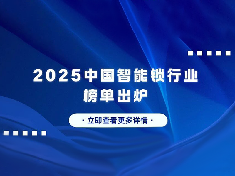 2025中国智能锁行业榜单出炉！领军品牌、爆款产品全汇总，选品不踩坑